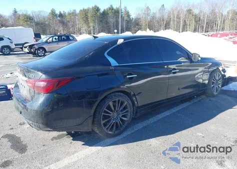 2018 Infiniti Q50 3.0T Red Sport 400 z USA, uszkodzony, nr VIN JN1FV7AR4JM480798